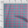 thumbnail image 1 of oneOone Polyester Lycra Teal Blue Fabric Madras Check Sewing Material Print Fabric By The Yard 56 Inch Wide, 1 of 4