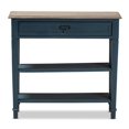 thumbnail image 3 of Baxton Studio Dauphine Table Console Contemporaine en Bois à 1 Tiroir, Bleu, 3 of 10