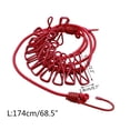 thumbnail image 2 of Clearance! beishanbush Fixing Clip Portable Outdoor Clothesline with 12 Clothespins Beach Windproof Clothes Rack Super Elastic Clothesline One Size Pink, 2 of 8