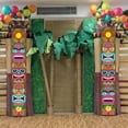 thumbnail image 2 of 2x Banners, Happy Hawaiian Wall Hanging Create Supplies Photo Props Porch Sign for Jungle Background Pool Outdoor Birthday, 2 of 7