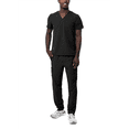 thumbnail image 1 of Adar Addition Ensemble de Sarrau Go-Basic pour Hommes - Haut de Sarrau Classique à Col en V et Pantalon de Sarrau Cargo, 1 of 7