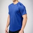 thumbnail image 4 of Plebaso T-shirts d'Entraînement à Manches Courtes pour Hommes, Col Rond Décontracté, Hauts Tee, Vêtements de Sport, Chandails de Sport pour Gym pour Hommes, 4 of 7