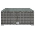 thumbnail image 5 of vidaXL 4 Piece Garden Lounge Set with Cushions Grey Poly Rattan, 5 of 5