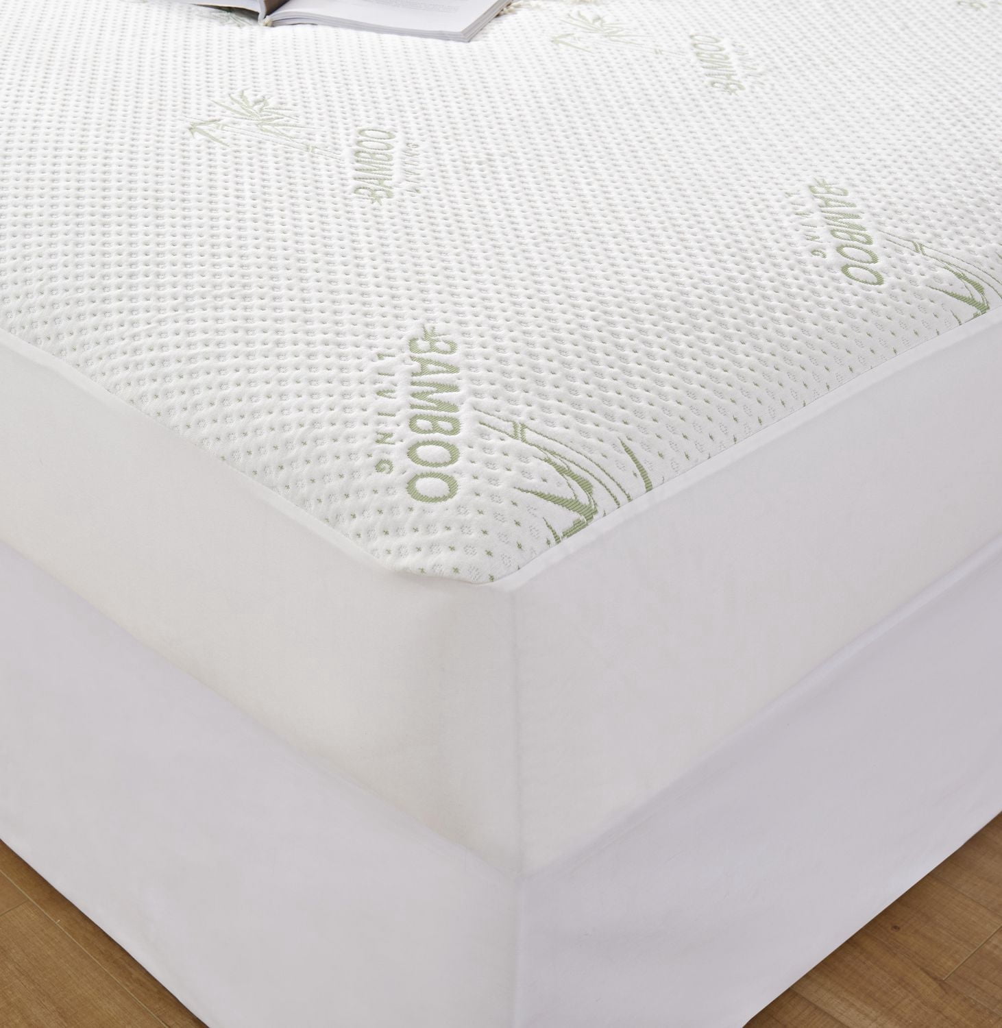 Marina Decoration Premium Luxury Ultra Soft Waterproof All Season Rayon from Bamboo Fitted Mattress Protector, Deep Pocket Fits Up to 18 Inch