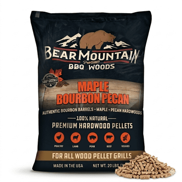 Bear Mountain BBQ All-Natural Maple Bourbon Pecan Smoker Pellets, 20 Lb Bag