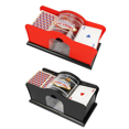 thumbnail image 3 of Manual Card Shuffler Poker Shuffle Machine Cards Holder Easy Hand Cranked System Card Shuffler Red, 3 of 5