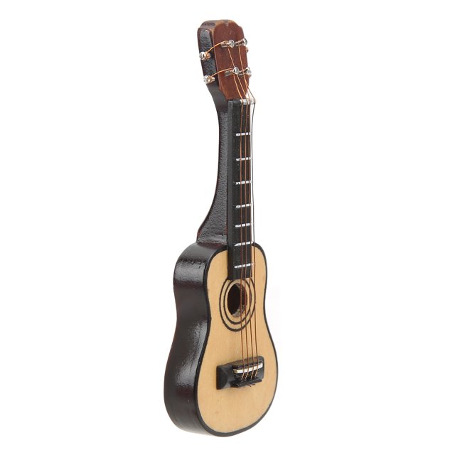 Guitare Miniature, Présentoir de Guitare Miniature Réaliste 1:12 Luisant Décoratif pour la Maison Classique, Ballade, Électrique Rouge, Électrique Noir