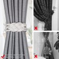 thumbnail image 4 of 2 Pack Strong Magnetic Curtain Tiebacks Upgrade Nordic Simple Style Drape Tie Backs Double Color Weave Rope Knot Decorative Curtain Holdbacks for Home & Office Window Drapery, 4 of 7