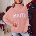 thumbnail image 2 of Timegard Sweaters for Women Christmas Print High Neck Long Sleeve Tops Loose Comfy Pullover Fall Winter, 2 of 5