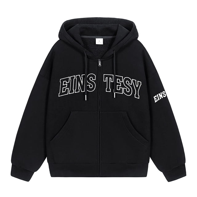 Chandail à Capuchon d'Hiver pour Homme EINSTESY à Manches Longues Cousues Cardigan Décontracté Veste Chaude