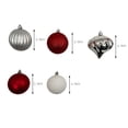 thumbnail image 3 of Holiday Time 45 Count Shatterproof Ornaments-Red/Silver/White, 3 of 4