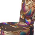 thumbnail image 4 of Designart "Hyperrealistic Rainbow Peony with Liquid Gold Drips II" Multicolor Flower Upholstered Accent Chair - Modern Arm Chair For Living Room, 4 of 7
