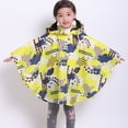 thumbnail image 2 of MIASHUI Poncho de Pluie pour Enfants Réutilisable Imperméable pour Tout-Petits, Jaune, 8-9 Ans, 2 of 7