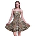 thumbnail image 1 of Bimba Robe Soleil Mini à Taille Smockée pour Femmes, Imprimée, Tenue de Fête d'Été pour les Vacances - Moyen, 1 of 5