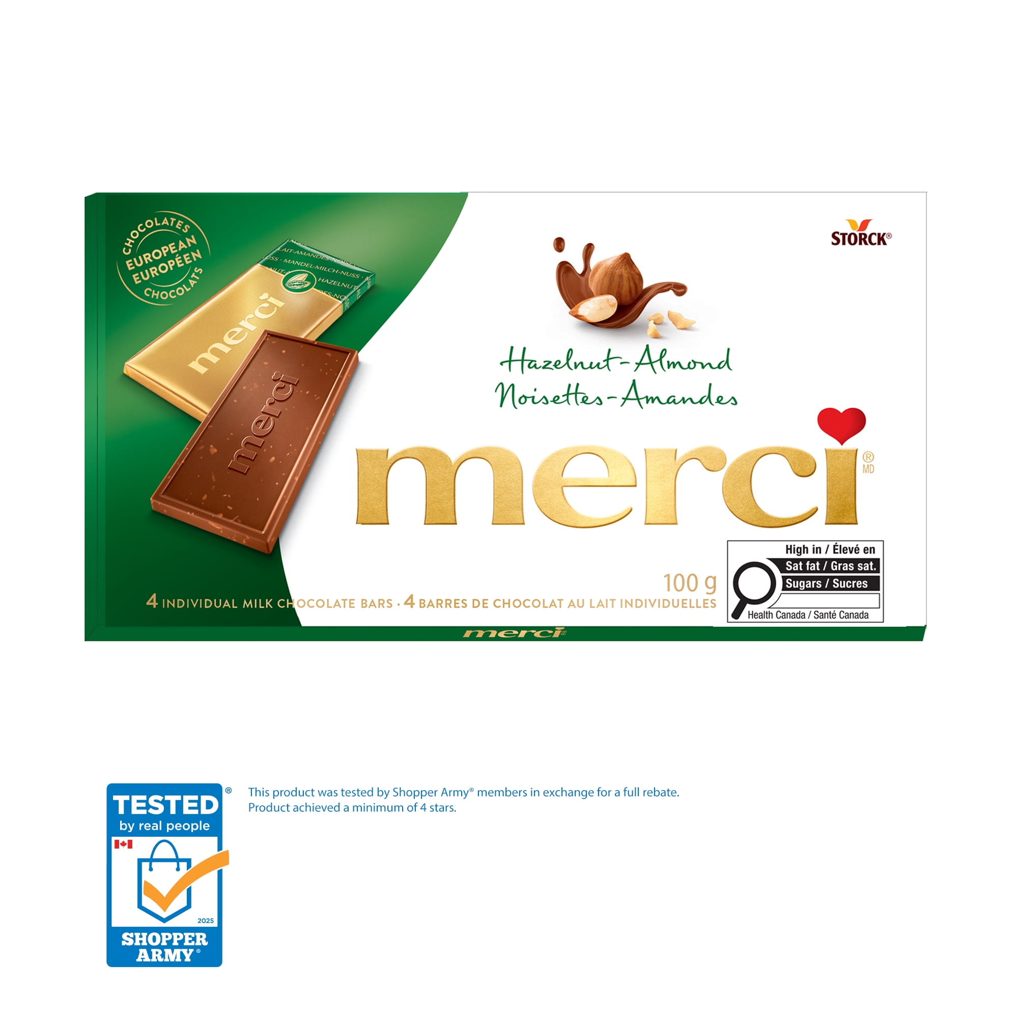 Barres de chocolat merci