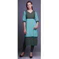 thumbnail image 2 of Bimba Kurtis Droits à Panneaux pour Femmes Robe Kurti Longue Haut Indien Imprimé, 2 of 5