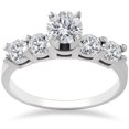thumbnail image 1 of 1ct Diamond Engagement Ring Five Stone 14k White Gold, 1 of 4
