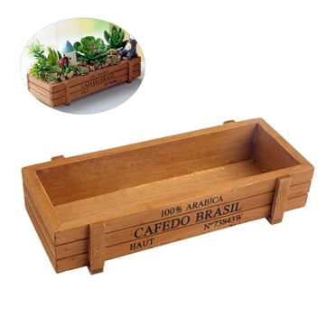 Pot pour Succulentes, Boîte à Fleurs en Bois pour Maison Bureau Jardin Boîte en Bois pour Pot de Fleurs Boîte de Rangement pour Articles Divers