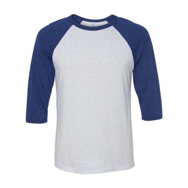 Bella + Canvas Unisexe T-Shirt de Baseball Manches 3/4