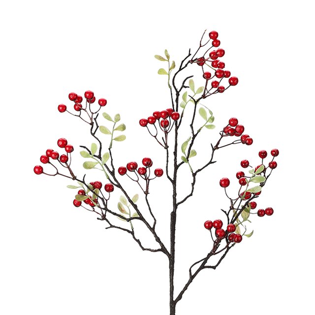 Pot de Plante Verte de Simulation de Baies Artificielles, Fruit Rouge de Noël, Fruit Riche, Plante de Fleurs de Simulation de Fruits Rouges avec Baies en Mousse Rouges Vibrantes et Feuilles en Plastique Vertes sur branches en Fil Métallique Flexible. Parfait pour la Verdure de Noël, la Déco festive, les Centres de Table et les Couronnes. Mesure 70 cm de Longueur.