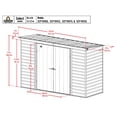 thumbnail image 3 of Arrow Select 10 x 4 x 6 ft Blue Grey Steel Storage Shed, 3 of 6