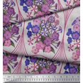 thumbnail image 3 of Soimoi Silk Fabric Geometric & Flower Artistic Print Fabric by Yard 42 Inch Wide, 3 of 3