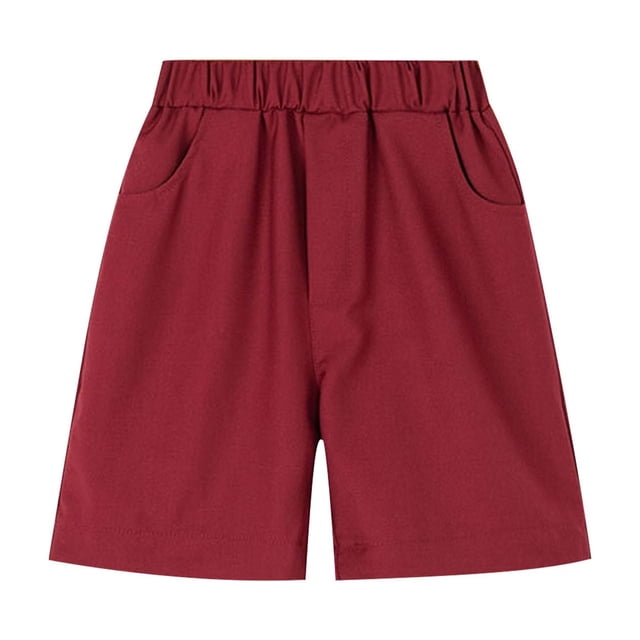 Timegard Unisex Baby Clothes Athletic Elastic Waist Shorts Solid Color Boy Girl Toddler Workout Shorts