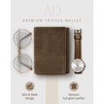 thumbnail image 2 of Trifold Wallets For Men RFID - Leather Slim Mens Wallet With ID Window Front Pocket Wallet Gifts For Men, 2 of 6