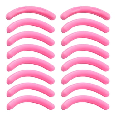 Unique Bargains 16 Pcs Rubber Eyelash Curler Refill Cushion Pad Replacement Pink