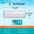 thumbnail image 3 of Hurricane Cartouche de Filtre de Spa de Remplacement pour PJANCS100 & Unicel C8410, 2 Pack, 3 of 8