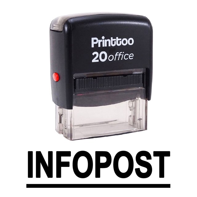 Printtoo Self Inking Rubber Stamp INFOPOST Office Stationary Custom Stamp-Black