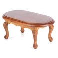 thumbnail image 4 of Miniature Teatable Coffee Table, European Retro Mini Dollhouse Furniture Small Exquisite Excellent Workmanship  For Kids Gifts For Dollhouse For Decoration Walnut Color,Mahogany, 4 of 8