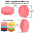 thumbnail image 4 of Unique Bargains 16 Pcs Plastic Mason Jar Lids Regular Mouth Mason Canning Jars Lid Top Food Storage, 4 of 7