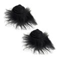 thumbnail image 1 of segolike 2x Faux Fur Fabric Costume Soft Shaggy Fur Patches Fabric for Christmas Tree black, 1 of 9