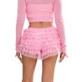 thumbnail image 2 of Gupgi Women Lace Bloomers Ruffle Shorts Sweet Layered Pettipants Elastic Short Pants, 2 of 9