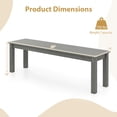thumbnail image 3 of Gymax 2PCS 55'' HDPE Outdoor Bench Weatherproof Backless Patio Garden Bench Gray, 3 of 10