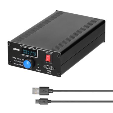 ATU-10-0A Ondes Courtes Tuner Automatique 20W 1.8-30MHz Boîtier en Alliage d'Aluminium Compteur de Puissance Ondes Courtes Compteur de Vagues Debout