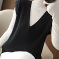 thumbnail image 4 of Women's Deep V - Neck Loose - Fitting Sleeveless Knit Vest - Soft, Versatile for Layering, Available in Multiple Colors, 4 of 4