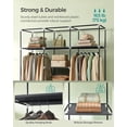 thumbnail image 3 of SONGMICS Garde-Robe Portative, Armoire en Tissu Non Tissé, Organisateur de Rangement, Gris, 3 of 6