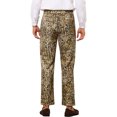 thumbnail image 3 of INSPIRE CHIC Printed Pants for Men's Straight Fit Leopard Printed Trousers 34 Khaki, 3 of 5