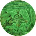 thumbnail image 1 of Ahgly Tapis d'Intérieur Lavable en Machine Carré Vert Émeraude Profond, 3 Pieds Carré, 1 of 7