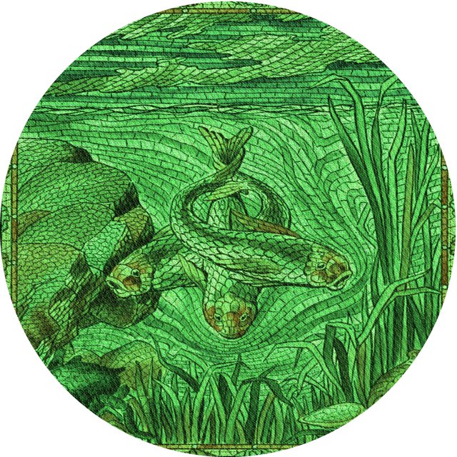 Ahgly Tapis d'Intérieur Lavable en Machine Carré Vert Émeraude Profond, 3 Pieds Carré