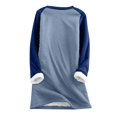 thumbnail image 4 of Chandail en Molleton Doublé Sherpa en Polaire pour Femmes, Chandail Chaud d'Hiver, Col Rond, Automne, Tunique de Détente, Rouge Melon D\'eau 2TG, 4 of 6