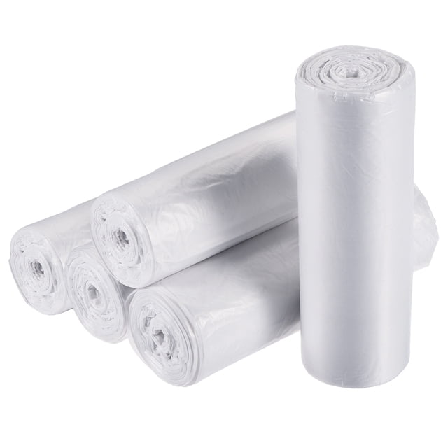 Uxcell Small Trash Bags Garbage Waste Basket Liners for Kitchen Office Bathroom White