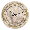 thumbnail image 1 of Designart 'White Onyx Natural White Marble' Glam wall clock, 1 of 3