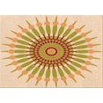 thumbnail image 1 of Ahgly Company Tapis d'Intérieur Lavables en Machine Rectangle Transitionnel Kaki Or, 6' x 9', 1 of 7