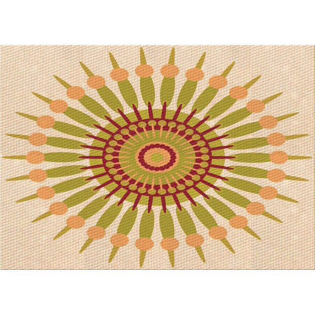 Ahgly Company Tapis d'Intérieur Lavables en Machine Rectangle Transitionnel Kaki Or, 6' x 9'