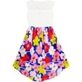 thumbnail image 2 of Girls Dress Lace To Chiffon Blooming Flower Tied Waist 8 Years, 2 of 4