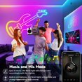 thumbnail image 2 of Guirlandes Néon DEL à Commande avec Application/télécommande Guirlandes DEL Flexibles Modes Multiples IP68 Lumières Néon RVB d'Extérieur Étanches Synchronisation Musicale Jeu Bandes Néon DEL pour Chambre Intérieur, 2 of 6