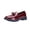Red, variant on LOVZFMLL Women's Shoes Trendy Classic Patent Leather Comfort Casual Closed Round Toe Slip On Bow-Knot Dress Loafers Brown 8